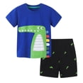 thumbnail image 2 of Esaierr Toddler Baby Boys Summer Outfit Short Sleeve Cartoon Printing Cotton Tees Shirt Tops Shorts Summer 2PCS Set 2-7 Years Old, 2 of 8