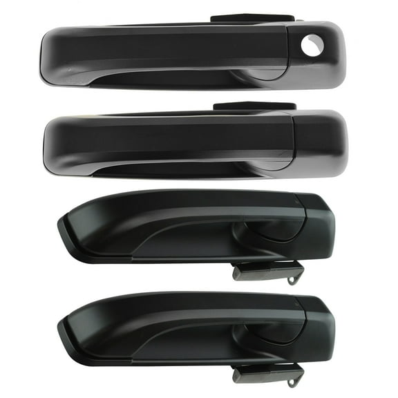 TRQ New Front & Rear Exterior Door Handles w/ LH Lock Paint to Match for Ram Truck Fits select: 2013-2018 RAM 1500, 2009-2012 DODGE RAM 1500