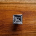 thumbnail image 2 of Renovators Supply Square Iron Kitchen Cabinet Knob Pull Decorative Maze style Pewter Finish Small Vintage Metal Knobs for Kitchen Cabinet, Cupboard or Drawer Pull Handle w/Screws, 2 of 8