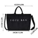 thumbnail image 3 of Bolso Tote de Lona Pana de Gran Capacidad, Diseño Casual Ligero con Correa Ajustable, Bolsillo con Cremallera, Negro Blanco Rosa Verde, 43x31x11cm, 3 of 6