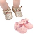 thumbnail image 4 of Emy Dola 2-Pairs Infant Baby Girls Mary Jane Flats Crib Shoes BowKnot Non-Slip Soft Sole Princess First Walkers Sneaker Wedding Dress Shoes, 4 of 10