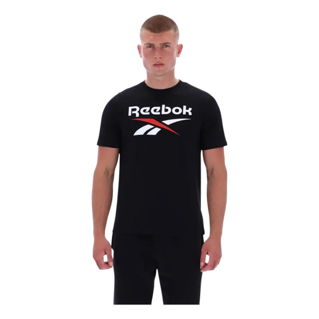 Playera Reebok Hombre Big Logo Crew Neck Negro negro M