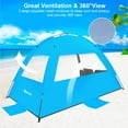 thumbnail image 5 of Gorich Beach Tent for 3/4/6/8 Person, UPF 99+ UV Protection, Portable Sun Shelter, Easy Setup Sun Shade Beach Canopy with Carry Bag (Dark Shelter), 5 of 7