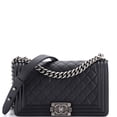 thumbnail image 1 of Pre-Owned Boy Flap Bag Quilted Caviar Old Medium By Rebag, 1 of 6