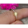 thumbnail image 4 of 1.25 Carat Beautiful 6mm Round Champagne Diamond Moissanite Engagement Ring on 10k Rose Gold, 4 of 6