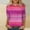 Hot Pink, variant on Aobny Cute Tshirts Shirts for Women Striped Plus Size Green T-Shirt 3/4 Sleeve Crew Neck Ladies T Shirts,M