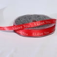 thumbnail image 2 of The Ribbon People Red with Silver Glitter "I Love You" Woven Edge Craft Ribbon 0.25" x 108 Yards, 2 of 2