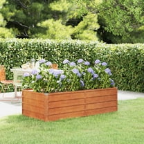 vidaXL Garden Raised Bed Rusty brown Corten steel 63 x 31.5 x 17.7 in
