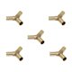 thumbnail image 1 of 5pcs Set de Piezas de Tubería de Latón de 3 Vías para Montaje Conector de Tubo de Resistencia a Corrosión 10 mm-10 mm Soledad Conector de conexión de púas, 1 of 5