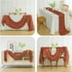 thumbnail image 5 of Mantel Banderines de mesa de crepé, mantel de gasa plisada de 90x180cm, decoración para bodas y eventos, color rojo óxido, 1 unidad Rkxzt, 5 of 9