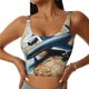 thumbnail image 1 of Balery Airplane World Map Adventure Sujetadores deportivos con espalda cruzada para mujer, acolchados, sin costuras, de alto impacto, ideales para yoga, gimnasio, entrenamiento y fitness.-Small, 1 of 8