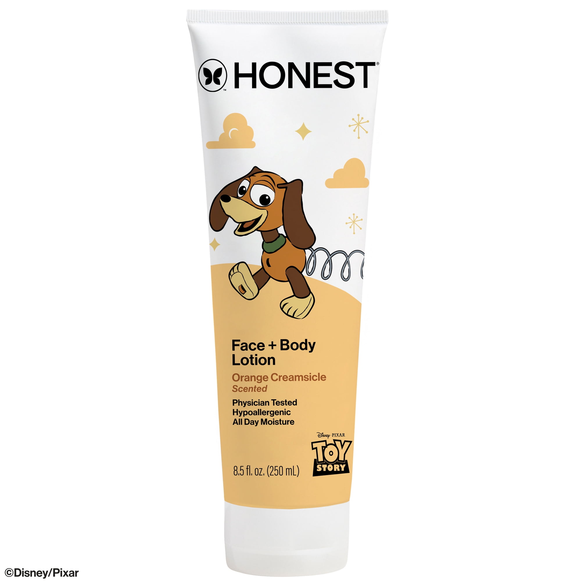 The Honest Company Disney Pixar's Toy Story Face and Body Lotion in Orange Creamsicle, 8.5 fl oz - Hypoallergenic Moisturizing Care