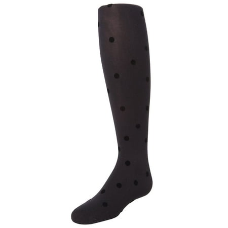 

MeMoi Flocked Dots Girls Tights Black 6-8