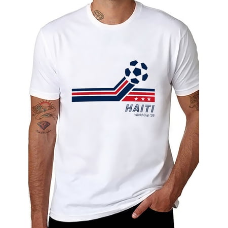 NewJum Retro Soccer Cup '26 Garment- T-Shirt, International Soccer Graphic Tee, Country Team Sports Fan Shirt - Haiti,white - Size 2XL