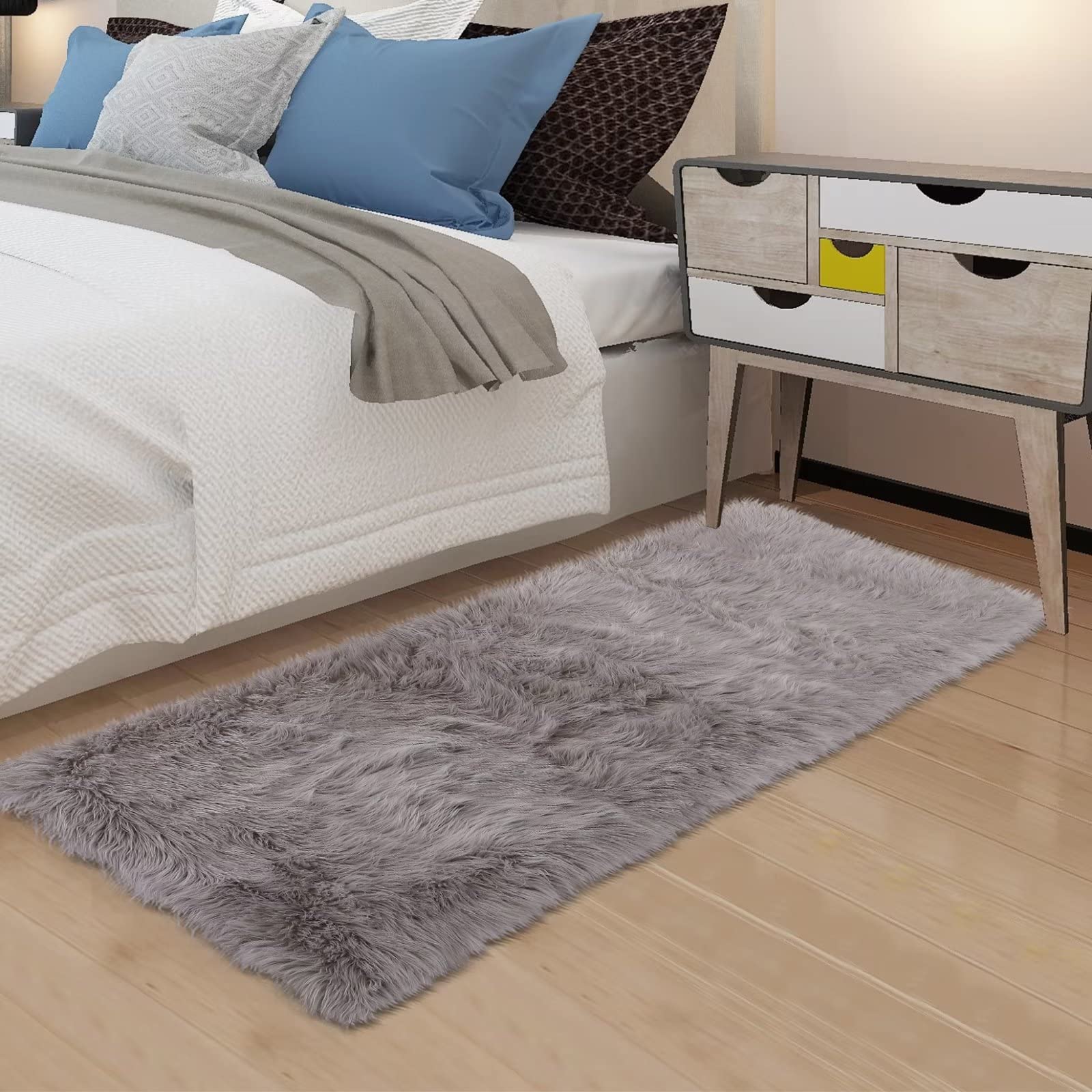 Litake Rectangle Shaggy Area Rug Fluffy Soft Floor Carpet for Living