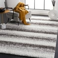 thumbnail image 2 of SAFAVIEH Berber Verna Abstract Shag Area Rug, 4'5" x 6'5", Light Grey/Grey, 2 of 8