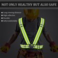thumbnail image 2 of Reflective Vest Unisex High Visibility Adjustable Safety Vests Elastic Strip Security Traffic Night Working Running Cycling Vest He Qiyong unisex, 2 of 2