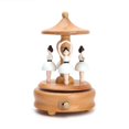 thumbnail image 1 of Ballet Music Box Carousel Musical Boxes Wooden Music Box Wood Crafts Retro Birthday Gift Vintage Home Decoration Accessories, 1 of 1