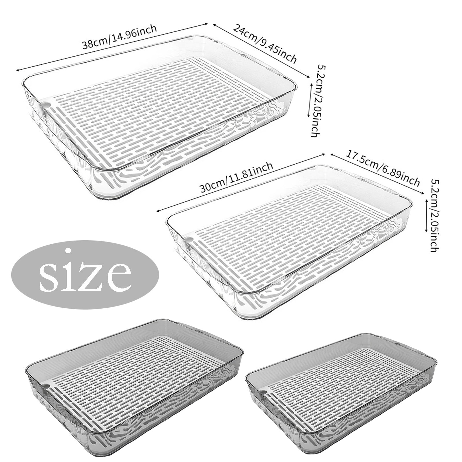 XIPYYKM Plastic Drain Tray Bottle Cup Dish Drying Rack for Kitchen Countertop Drain Board Dishwasher Drip Pan Perfect for Sink, Coffee Table Vegetable and Fruit Strainer Food Filter Serving Tray