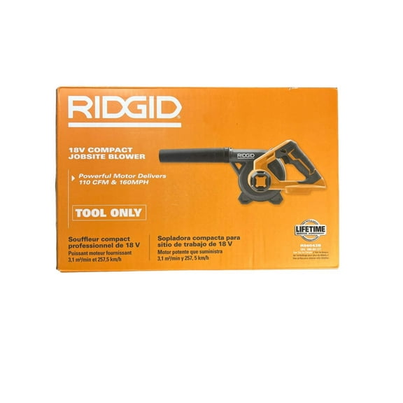 RIDGID 18-Volt Cordless Compact Jobsite Blower with Inflator/Deflator Nozzle