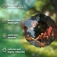 thumbnail image 2 of Vibrant Metal Hanging Wind Spinners with Concentric Wave Patterns - Perfect Wind Chimes for Festive Yard and Garden Decor, 2 of 6