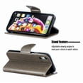 thumbnail image 5 of Allytech iPhone Xr Case (6.1"), Slim Fit PU Leather Folio Butterfly Embossed Shockproof Wrist Hand Strap Flip Cards Holder Wallet Case TPU Back Cover for Apple iPhone XR, Gray, 5 of 8