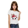 thumbnail image 2 of Piuwrlz T-Shirts Tops for Kids Girls Short Sweatshirt Sleeve White Size 7 Years, 2 of 4