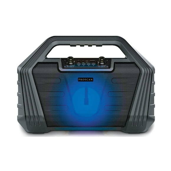 Proscan Portable Bluetooth Rechargeable Light-up Speaker with FM Radio - Black