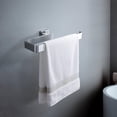 thumbnail image 2 of KIBI Blaze 10 inch Hand Towel Bar Bathroom Towel Holder Solid Brass Wall Mounted Modern Bathroom Towel Bar (Chrome) (KBA16), 2 of 17