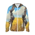 thumbnail image 1 of Fotbe Funny Countryside Donkey Chaqueta con Protección Solar UPF 50+ para Hombre y Mujer, Camisa con Capucha y Bolsillos-3X-Large, 1 of 7