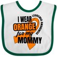 thumbnail image 3 of Inktastic I Wear Orange For My Mommy Leukemia Awareness Boys or Girls Baby Bib, 3 of 4