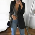 thumbnail image 2 of Women' s Long Sleeve Slim Blazer Jacket Office Work Business Open Front Suit Coat OL Outwear, 2 of 5