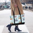 thumbnail image 4 of FORMRS Canvas Laptop Tote Bag for Women with 15.6" Computer Compartments Shoulder Handbag, Colorful Trains, 4 of 7