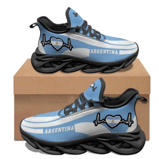 Zapatos de plataforma casuales de moda con orgullo de la bandera de Argentina, cómodos y ligeros, de malla, zapatillas antideslizantes para adultos, zapatos de regalo