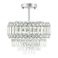 thumbnail image 2 of GetLedel 3-Light Dimmable Crystal Semi-Flush Mount Chandelier Chrome N/A Chrome, 2 of 5