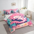 thumbnail image 3 of Manfei Kids Children Cartoon Axolotl Twin Bedding Sets 7-Piece,Kawaii Marine Animal Bedding Comforter Set Microfiber,Cute Salamander Breathable Sheet Sets,Super Cozy Room Decor,Reversible, 3 of 8