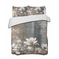 thumbnail image 2 of Quilts Full Size, Brown Grey Floral Soft Comforter Bedding Set for Bed, Spring Summer Botanical Vintage Lightweight Quilted Bedspread with Pillow Cover(2 Pieces) for All Season, 78x90 Inch, 2 of 6