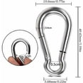 thumbnail image 2 of 10 Piezas Mosquetón de Acero Inoxidable Amarre Mosquetón Clip Mosquetón Impermeable A Prueba de Herrumbre Duradero Para Deportes Hamaca Pesca Columpio Camping Hogar Jardinería Decoración Ormromra BST3056362, 2 of 5