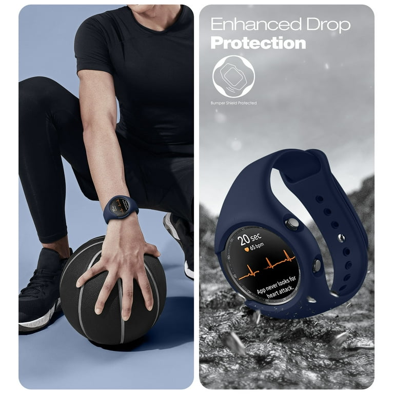 SURITCH Band for Galaxy Watch 45mm, Soft Silicone Bumper