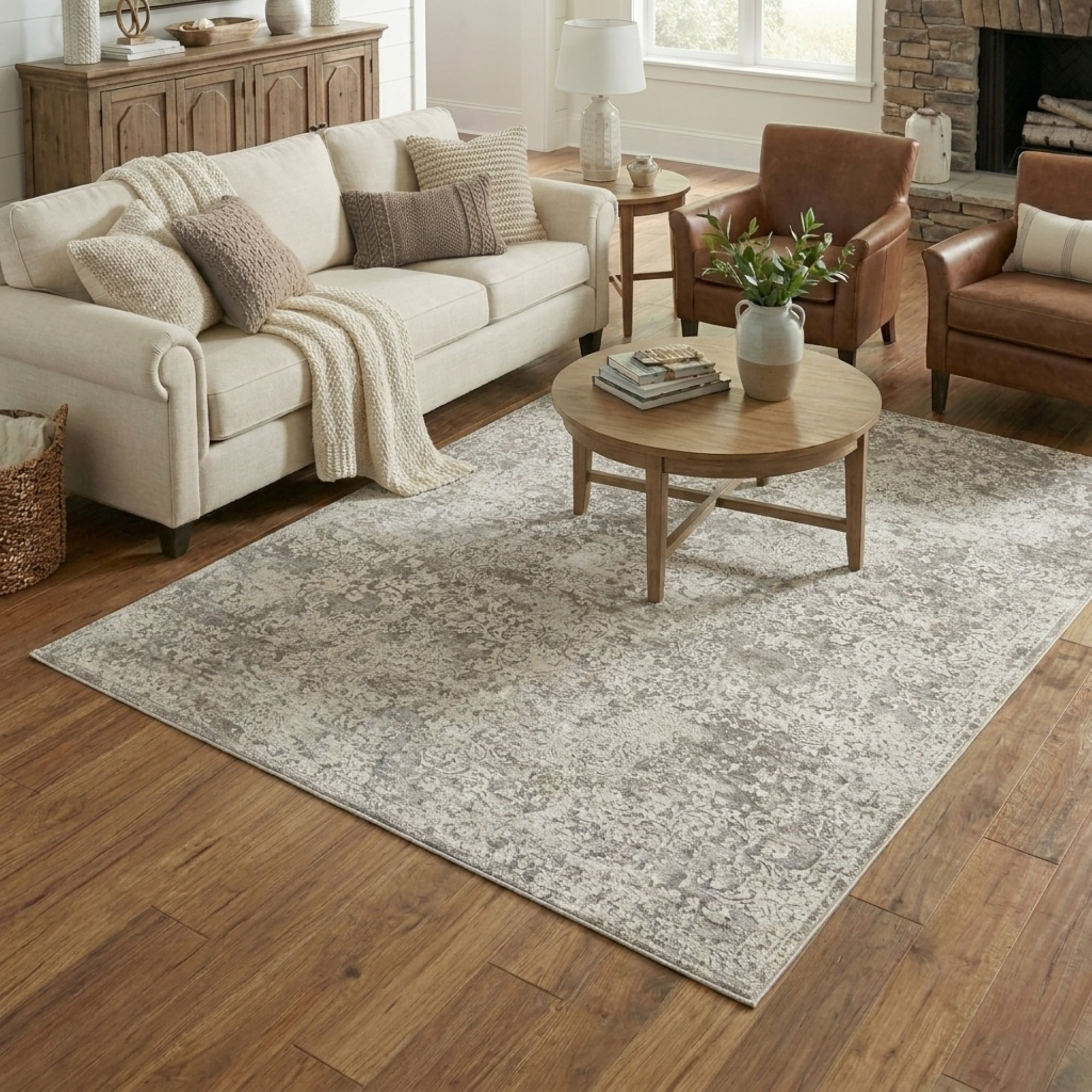 Harlow Hill Brielle Star Abstract Indoor Polyester Blend Area Rug, Gray, 5' x 7'11"