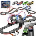 thumbnail image 1 of Set de pista de carreras de coches tragamonedas Fedonak 3 en 1 con 4 coches para niños, 1 of 7