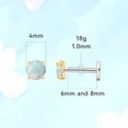 thumbnail image 2 of DESIGNICE Hypoallergenic 18G Flat Back Stud Earrings | Implant Grade Titanium Press Fit Threadless Push Pop in Cartilage Helix Labret Lip Monroe Tragus Piercing Studs, 2 of 7