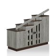 thumbnail image 3 of Furniture of America Garner Rustic 9-shelf Storage Shoe Cabinet by  Vintage Grey Reclaimed Light Wood, 3 of 5