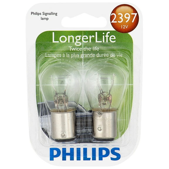 Philips Longerlife Miniature 2397Ll, Clear, Twist Type, Always Change In Pairs!