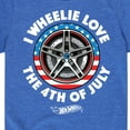 thumbnail image 3 of Hot Wheels - I Wheelie Love 4th of July - Toddler And Youth Short Sleeve Graphic T-Shirt, 3 of 5