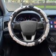 thumbnail image 4 of Universal Black Cute Fluffy Plush Cow Car Steering Wheel Cover Lady Women Gift, 4 of 7