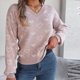 thumbnail image 1 of Puntoco Suéter Moda Mujer Manga Larga Navidad Cuello Redondo Suelto Tendencia Tops Blusa Suéter De Punto Liquidación De Navidad Puntoco Puntoco-295, 1 of 4