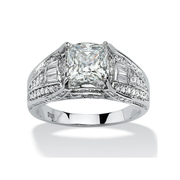PalmBeach Jewelry 2.38 TCW CushionCut Cubic Zirconia Engagement Ring