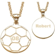Personalized Planet Engraved Soccer Pendant