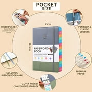 Password Keeper Book with Alphabetical Tabs for Seniors, Notebook Internet Website Address Log in Detail,B